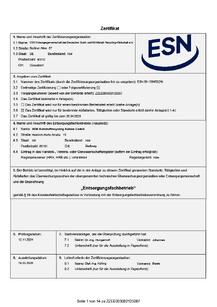 ESN Zertifikatsanlage